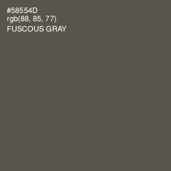 #58554D - Fuscous Gray Color Image